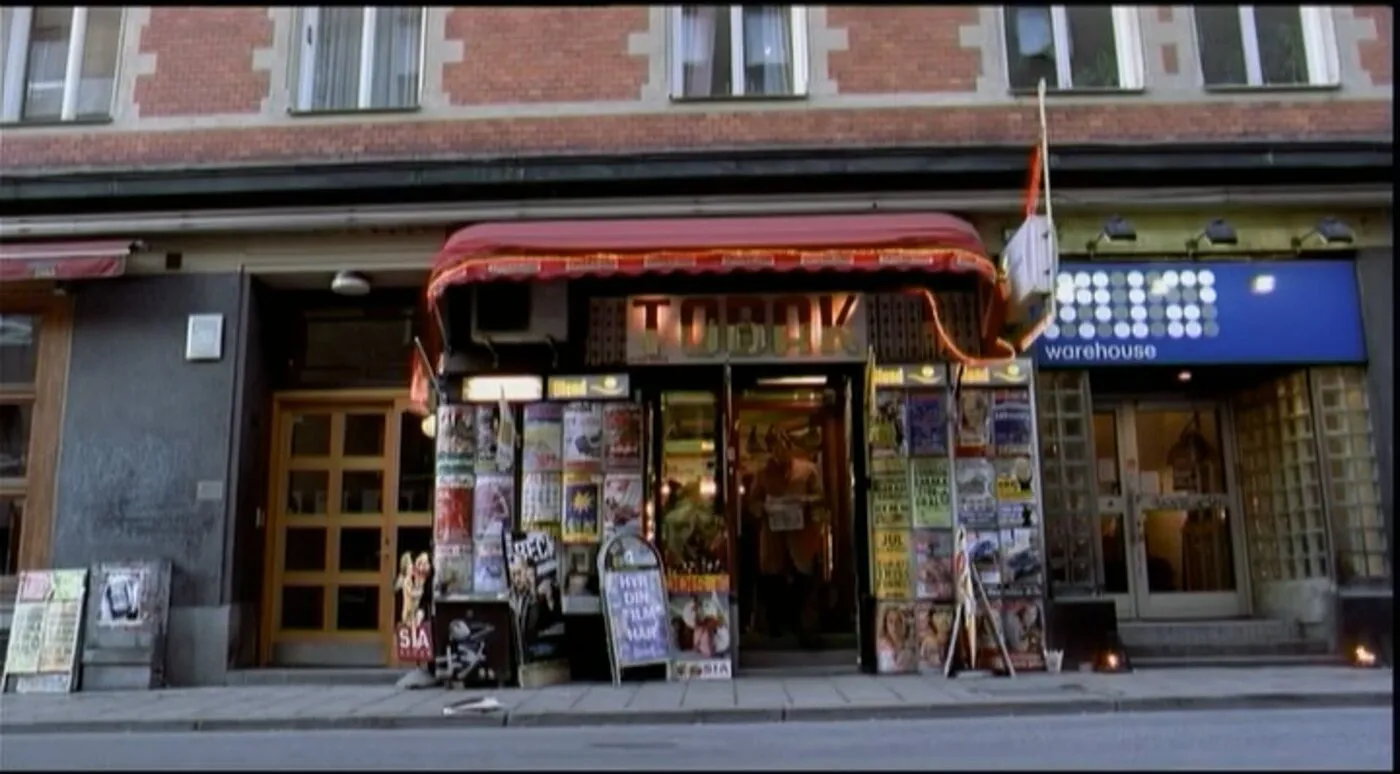 A Stockholm street in Tomorrow Never Knows